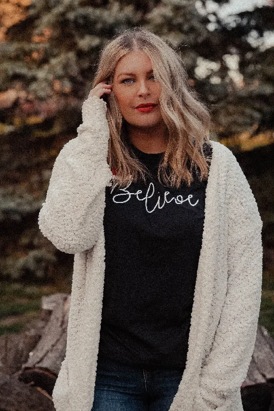 Believe In Christmas Black Tee