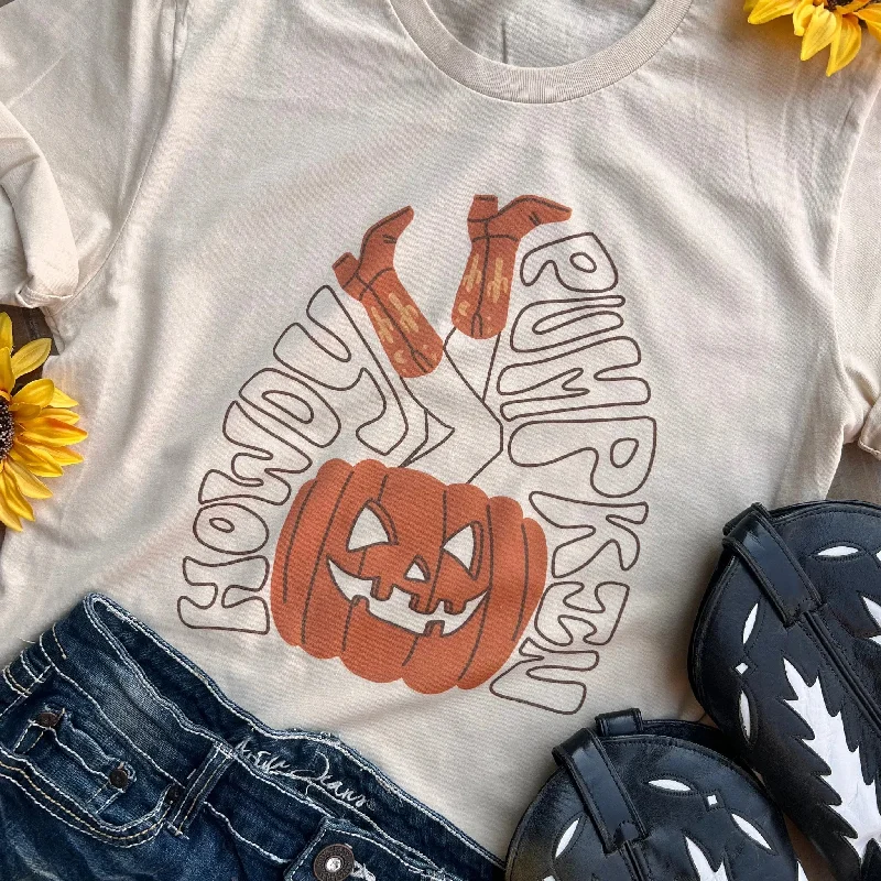 Online Exclusive | Howdy Pumpkin Short Sleeve Graphic Tee in Cream