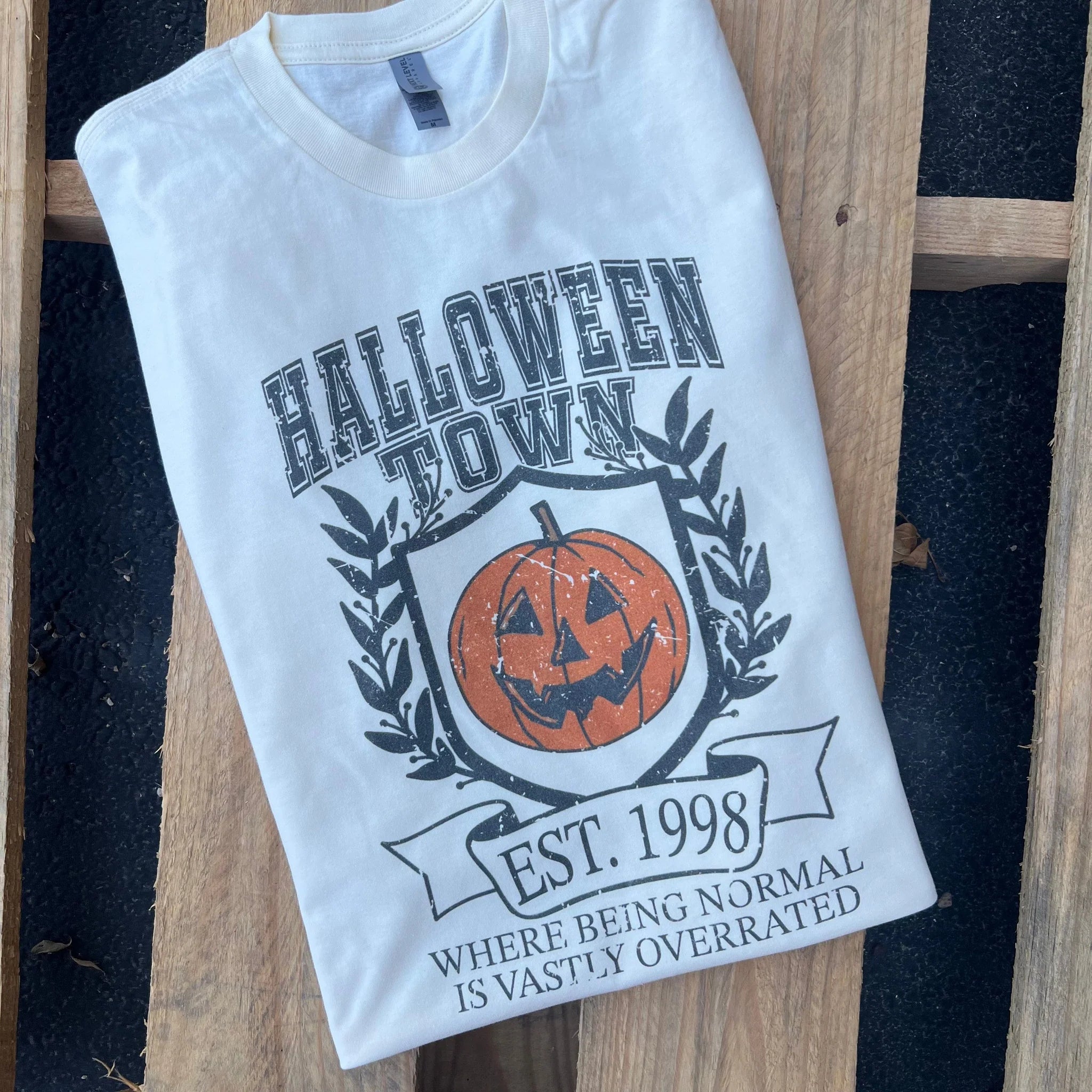 Online Exclusive | Pumpkin Town Short Sleeve Graphic Tee in White