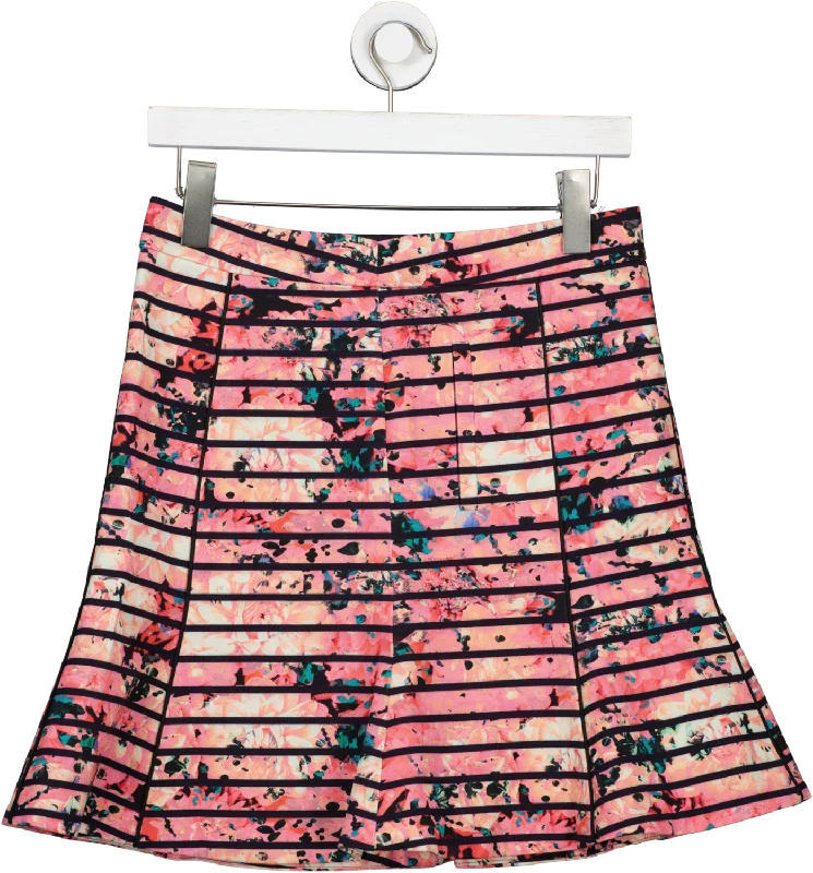 Banana Republic Pink Bella Trumped Floral Skirt Uk 8-10 Petite 8 Years