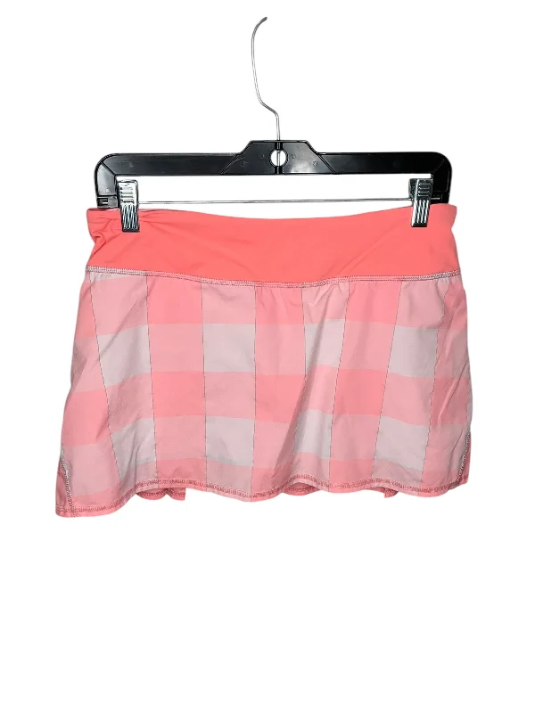 Skirt Mini & Short By Lululemon In Pink & White, Size: 8