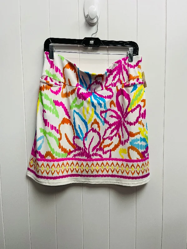 Skort By Aryeh In Orange & Pink, Size: Xl