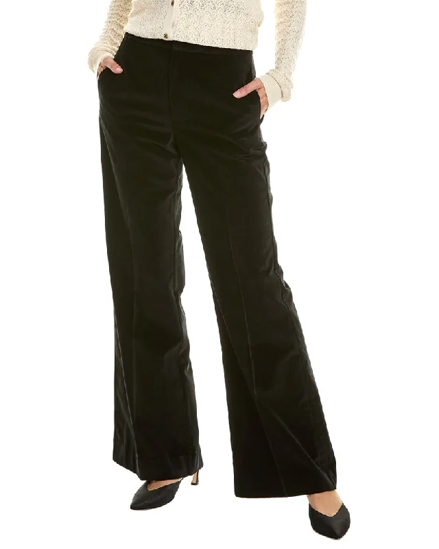 7 For All Mankind Tailored Modern Dojo Velvet Black Pant