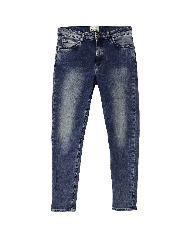 Acne Studios Skin 5 Skinny Jeans in Navy Blue Cotton Denim