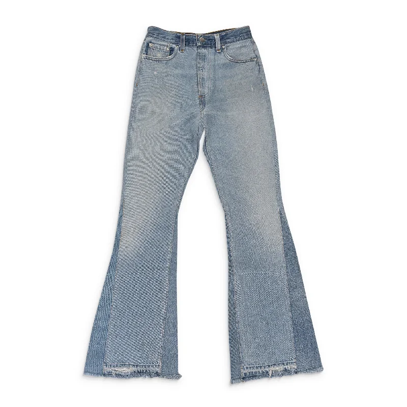 Amiri Reconstructed Flare Jean Stack - Blue