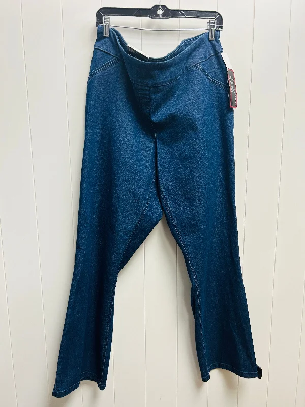 Jeans Straight By Kim Rogers In Blue Denim, Size: 20