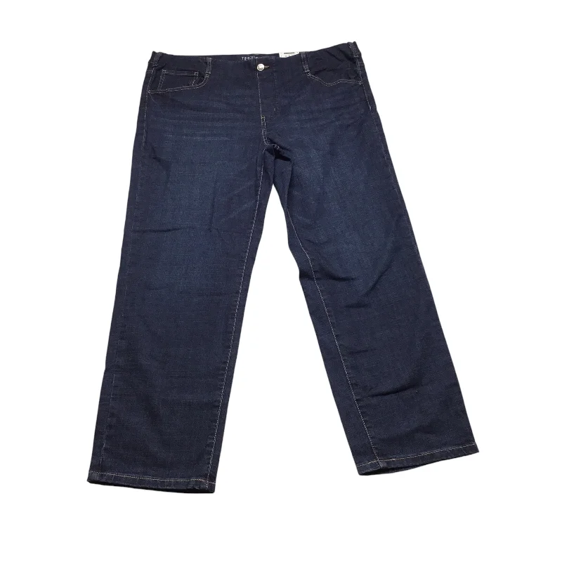 Jeans Straight By Time And Tru In Blue Denim, Size: 16