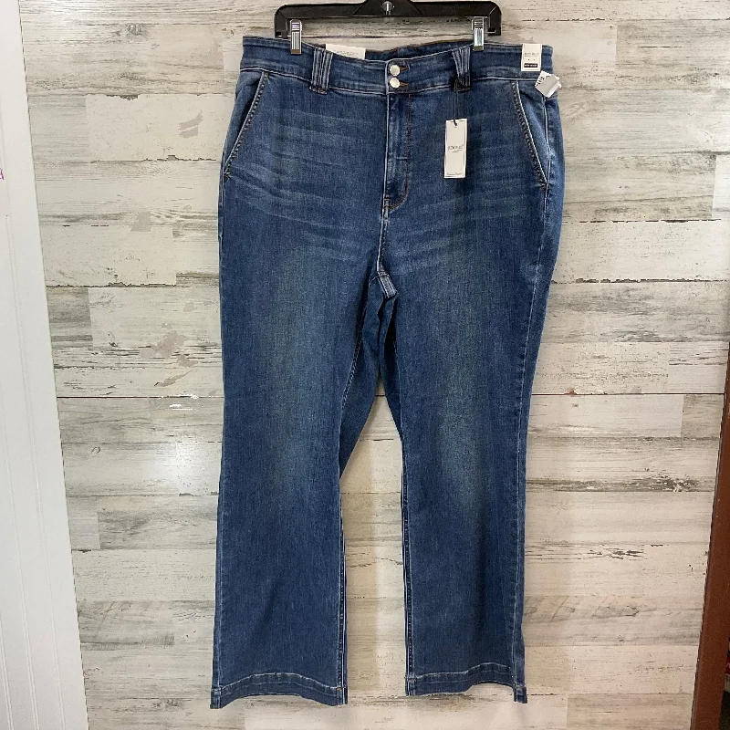 Jeans Wide Leg By Judy Blue In Blue Denim, Size: 22w