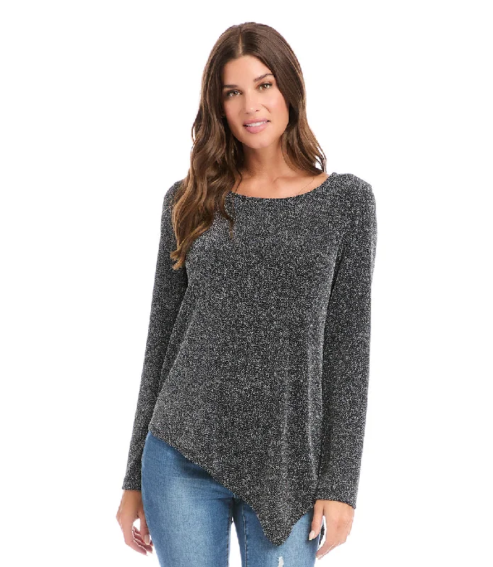 Long Sleeve Asymmetric Hem Top