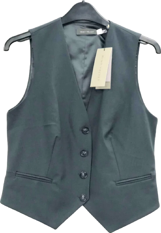 Mint Velvet Grey Sleeveless Waistcoat UK 8