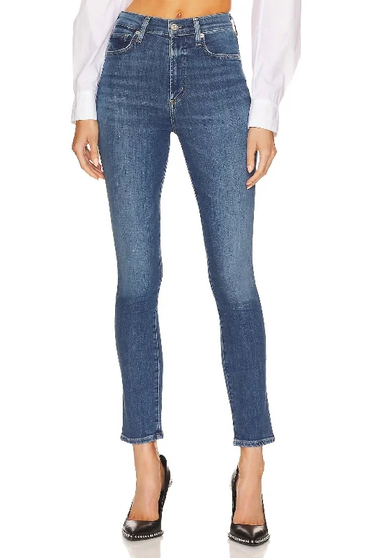 Olivia High Rise Slim Denim Jeans In Lawless