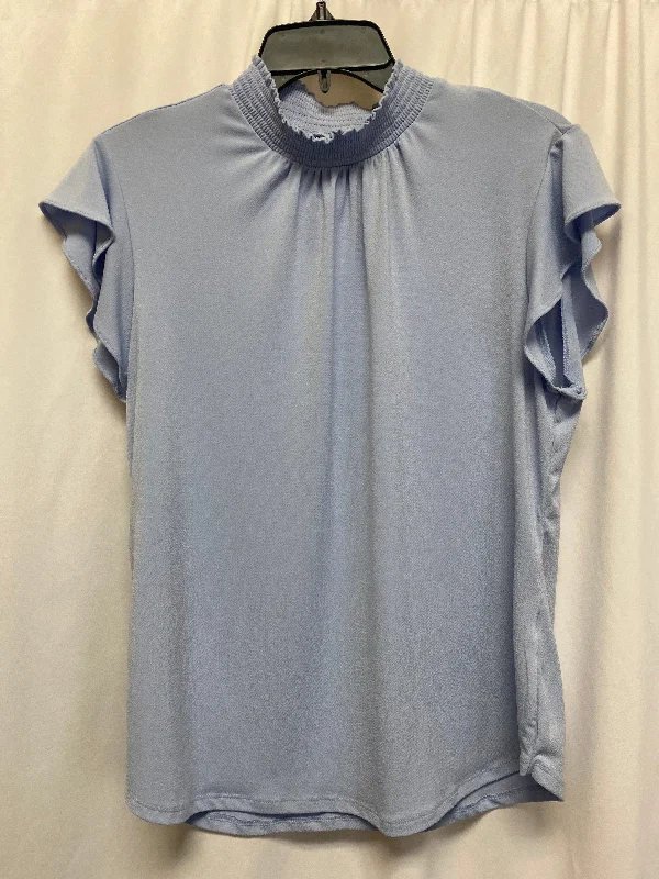 Top Short Sleeve By New York And Co In Blue, Size: L