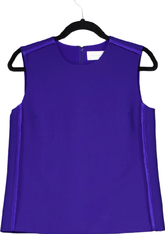 Victoria Victoria Beckham Purple Sleeveless Top UK 10