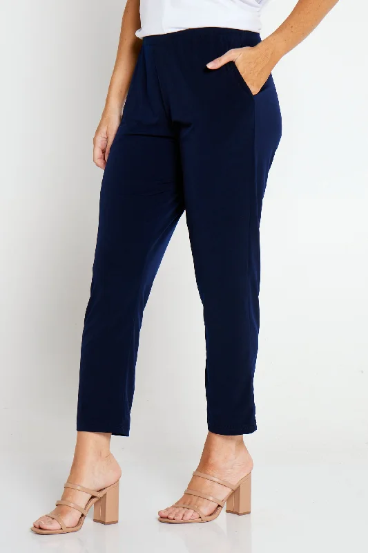 Gianna Pocket Pants Petite - Navy