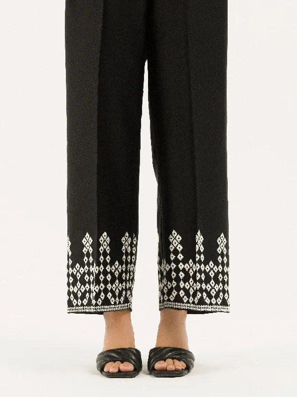 Embroidered Satin Trouser(Pret)