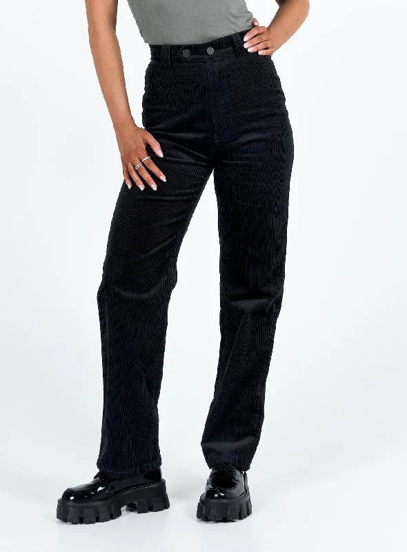 Uptown Cord Pants Black