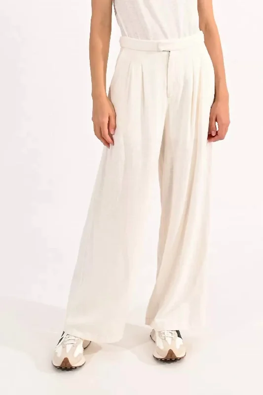 Wide Leg Pants In Off White