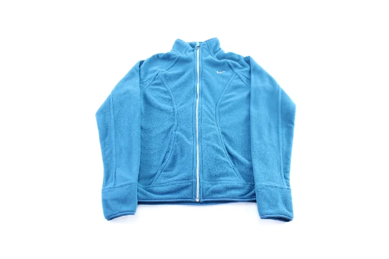 Women's Nike Embroidered Logo Aqua Fleece Zip Up Jacket