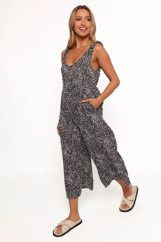 Lea Jumpsuit - White Black