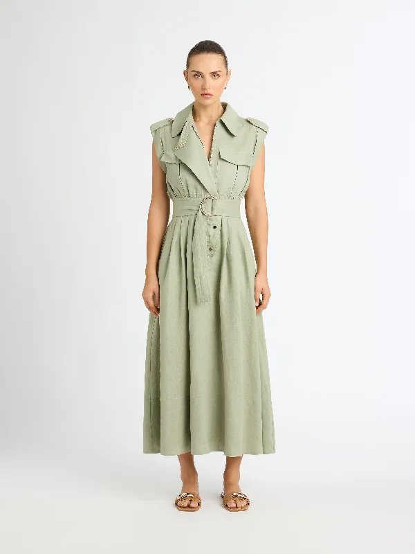 UTILITY LINEN DRESS