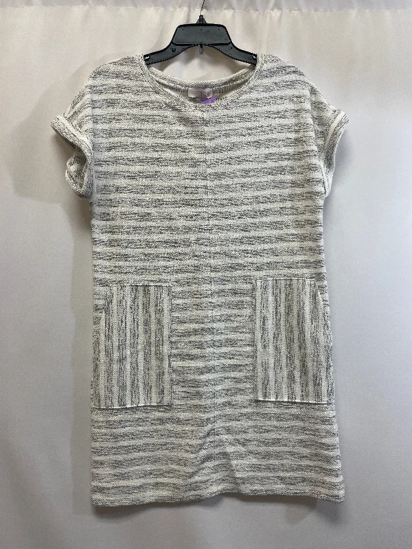 Grey Dress Casual Midi Loft, Size S