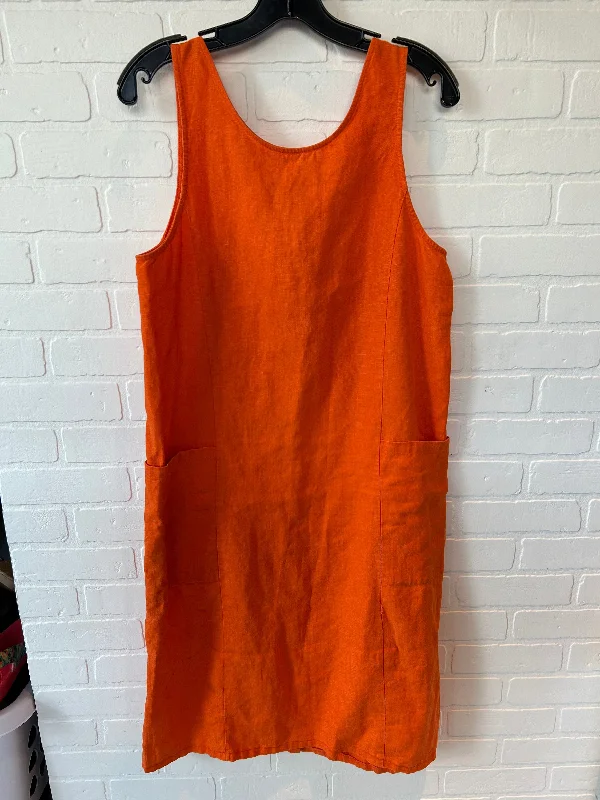 Orange Dress Casual Midi Outfit Jpr, Size S