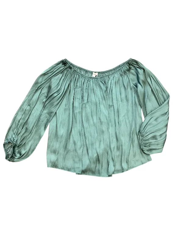 Blouse Long Sleeve By L Love In Green, Size: M