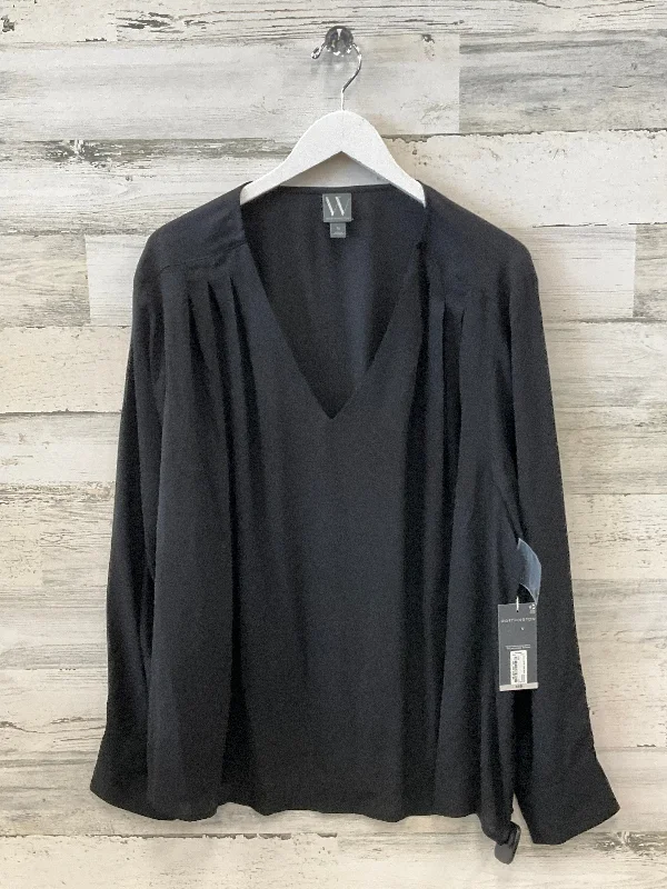 Blouse Long Sleeve By Worthington In Black, Size: 3x