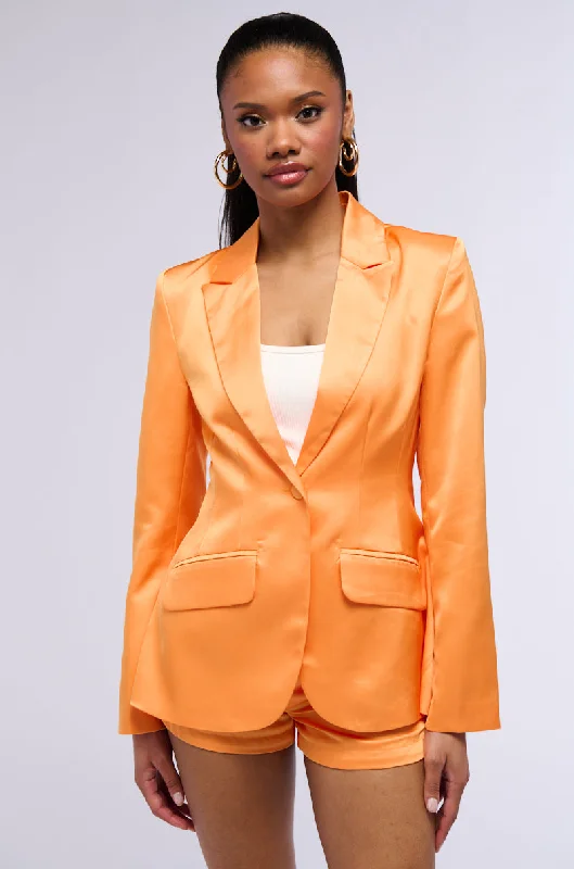 HERE COMES THE SUN SATIN BLAZER