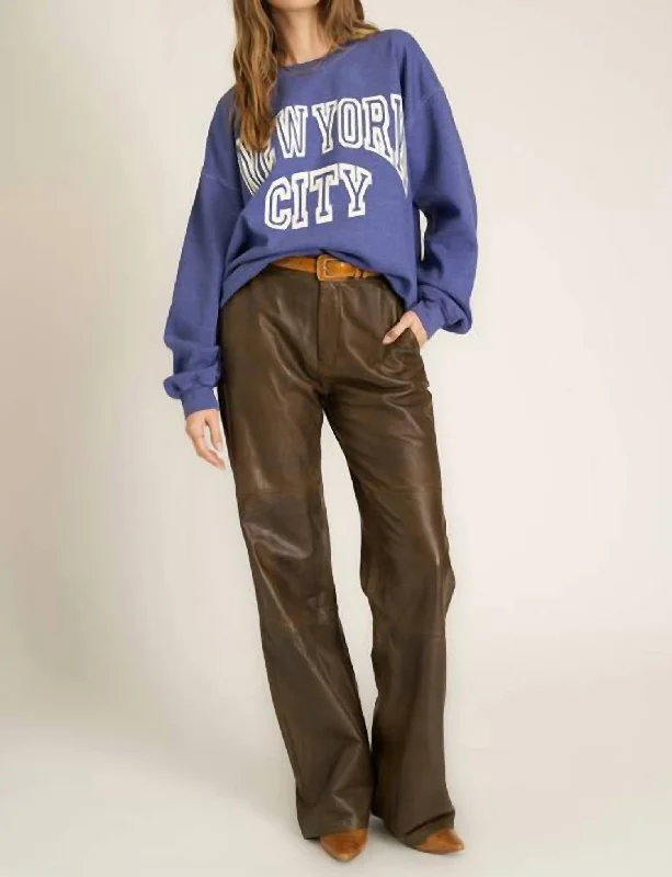 New York City Oversized Sweatshirt In Rich Indigo